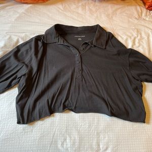 American Eagle cropped polo